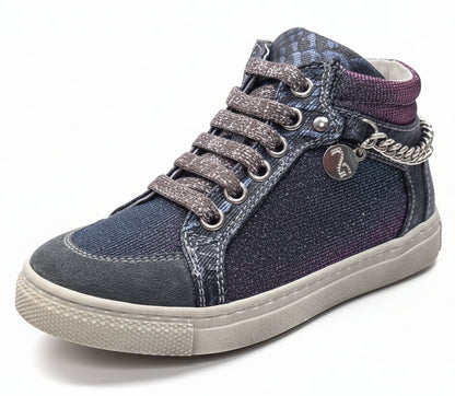 Scarpe da bambina  Nero Giardini, Vera Pelle, A528211F, Glitter Cangiante, 26 EU