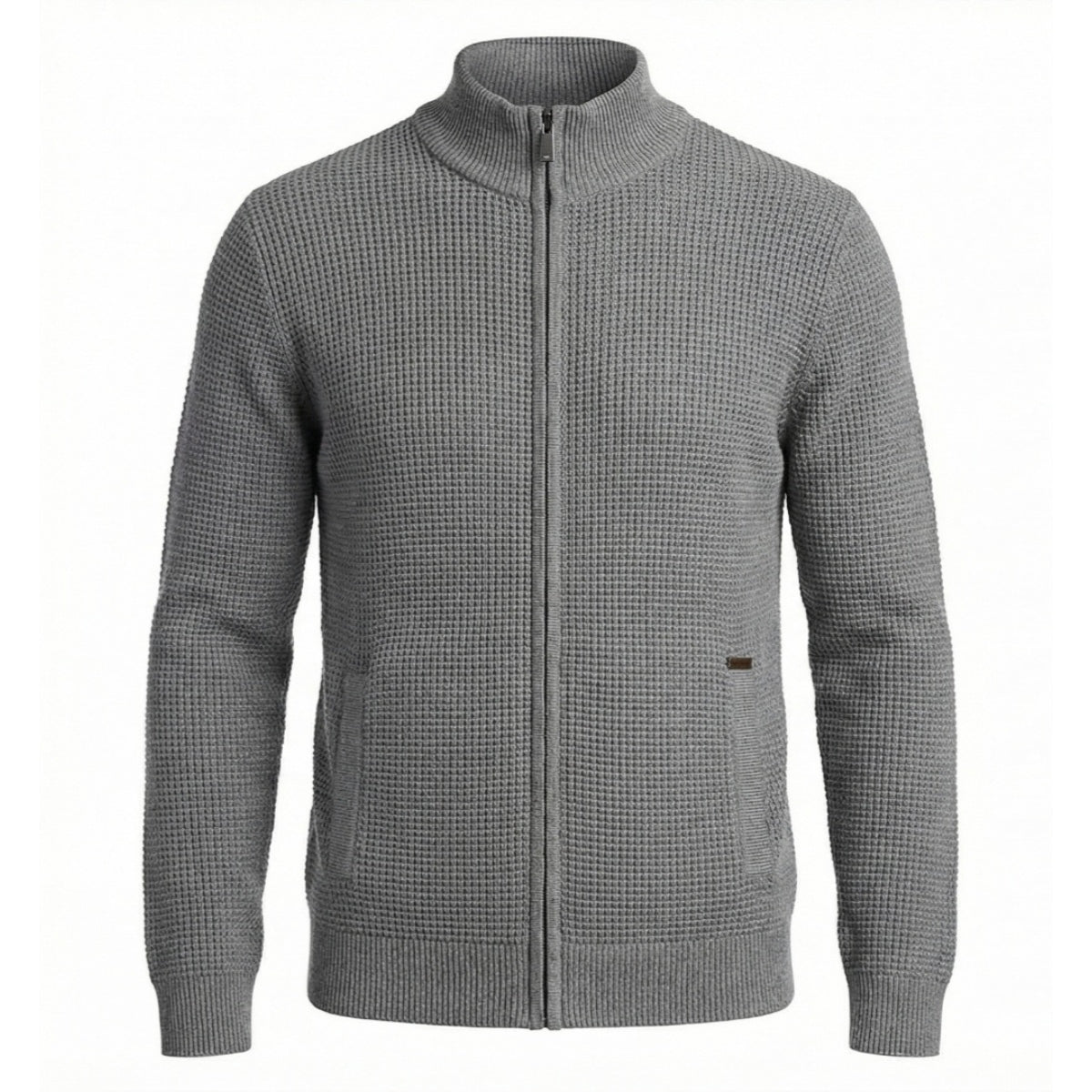 NeroGiardini Maglione con cerniera, Grigio, Lana
