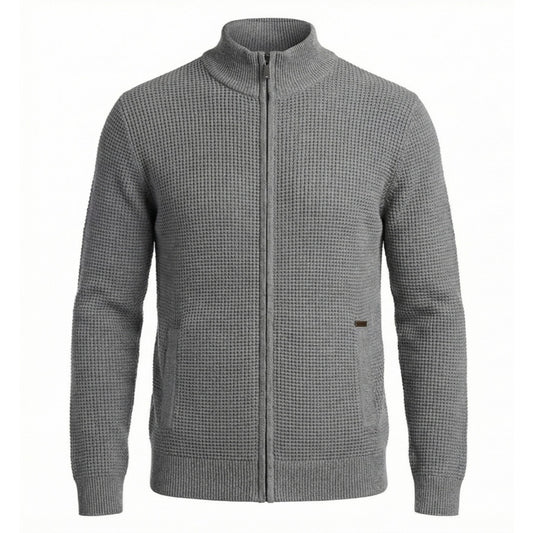 NeroGiardini Maglione con cerniera, Grigio, Lana