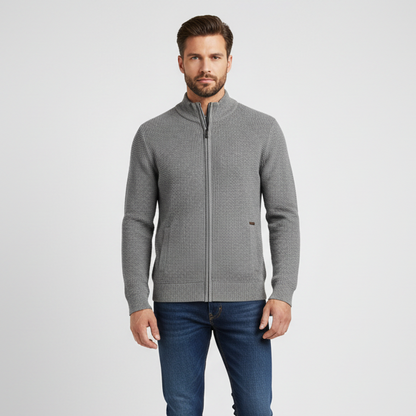 NeroGiardini Maglione con cerniera, Grigio, Lana