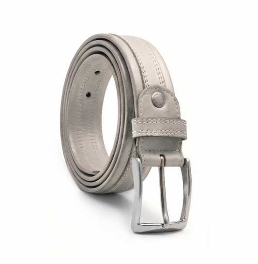 NeroGiardini Cintura Uomo in Vera Pelle, Dream Grigio