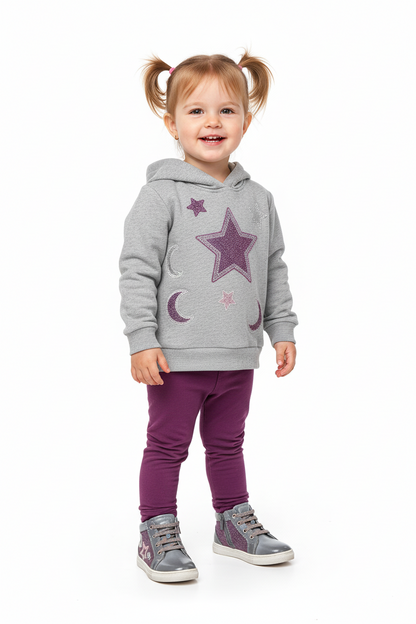 Scarpe da bambina Nero Giardini con zip, glitter cangianti, Vera Pelle - 23 EU