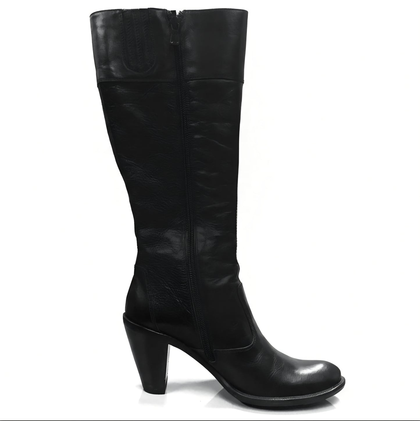 Stivali Texani Donna NeroGiardini 00580, Vera Pelle, Nero, Tacco, Zip - 39 EU