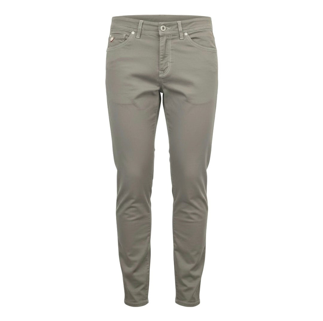 Pantaloni Uomo Nero Giardini, Grigio, Gabardina, Tasche, 46 IT