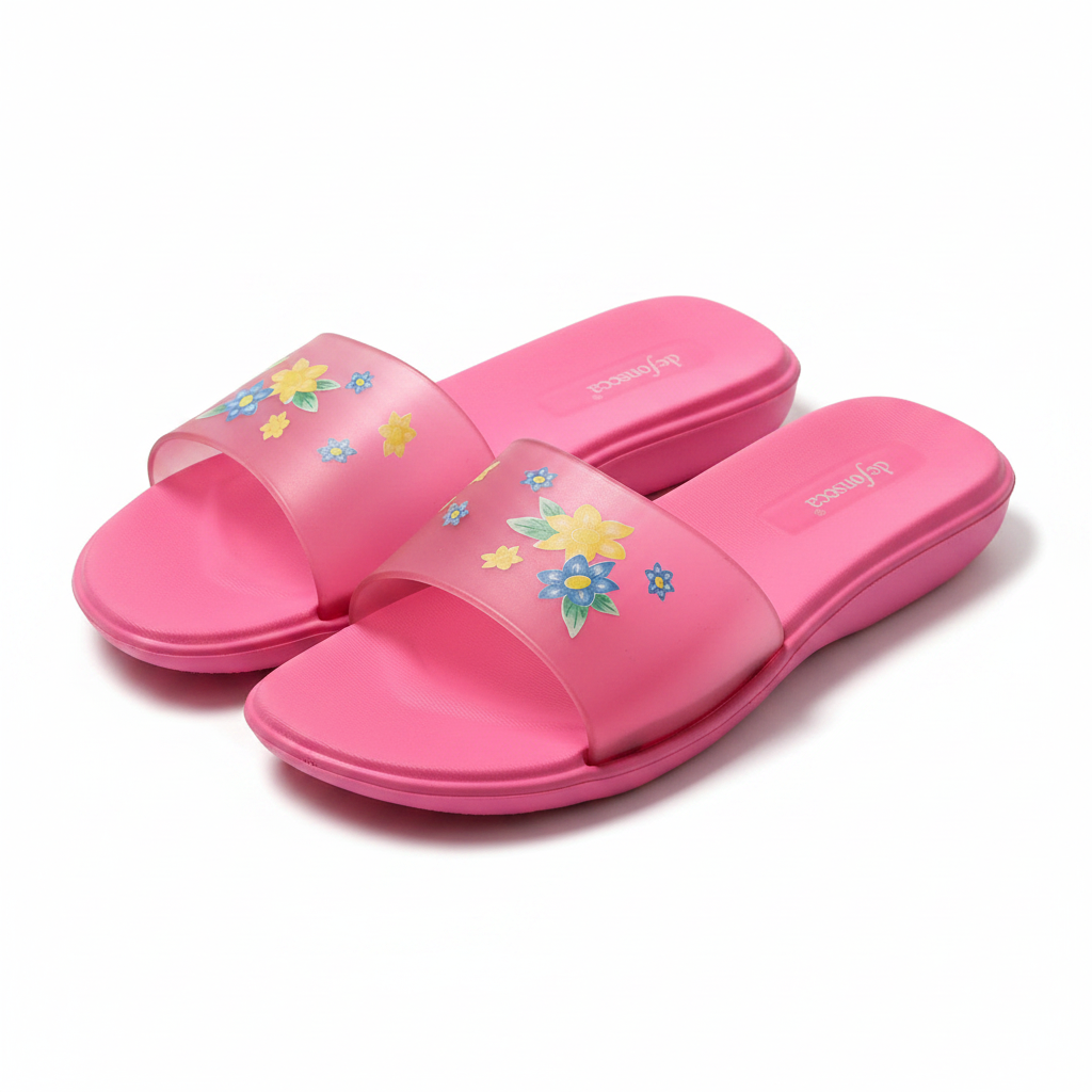 Ciabatte Mare Donna De Fonseca con Fiori – Rosa Leggere