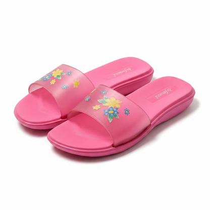 Ciabatte Mare Donna De Fonseca con Fiori – Rosa Leggere