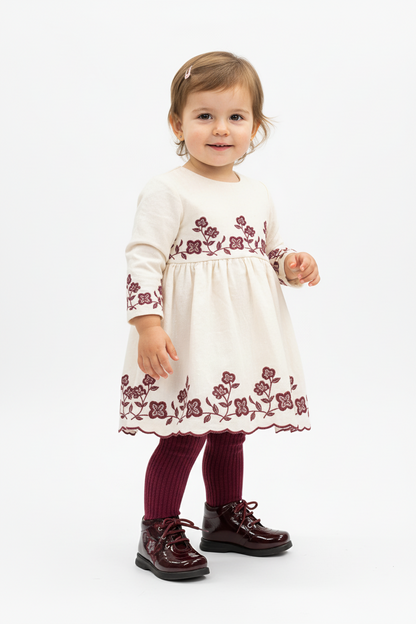 Scarpe bambina Bordeaux Safari Kid's, Vera Pelle, Vernice