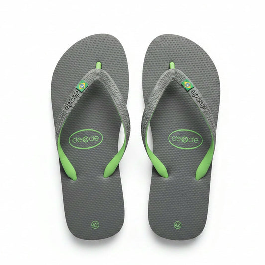 Infradito Mare Uomo Bandiera Brasile – Grigio e Verde