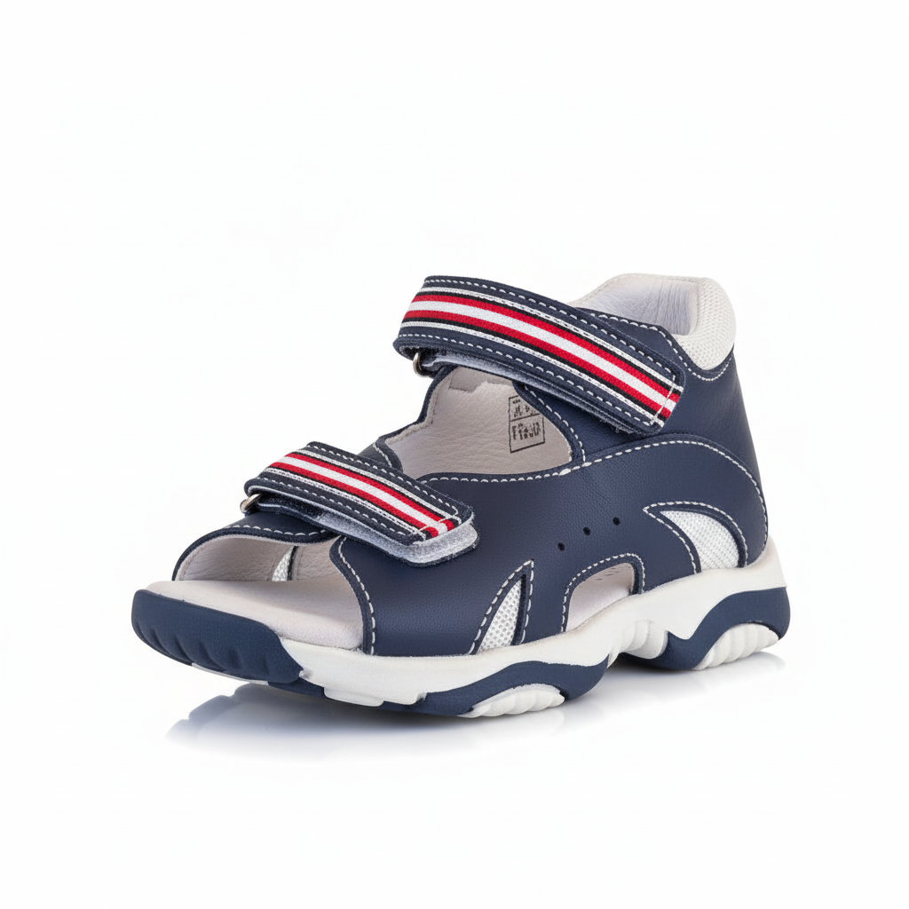 Sandali Bambini Briciole Vera Pelle Vitello Blu | Taglia 24