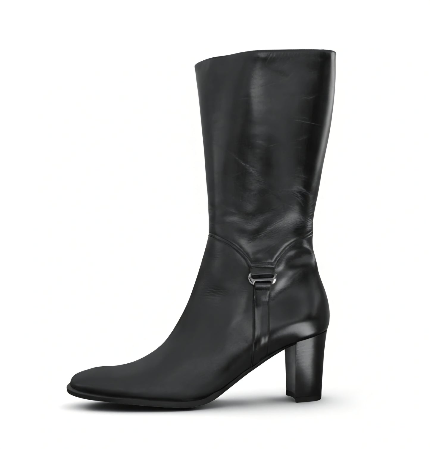 Stivali PATANI 30685 in Nappa, Nero, Zip, Tacco a blocco