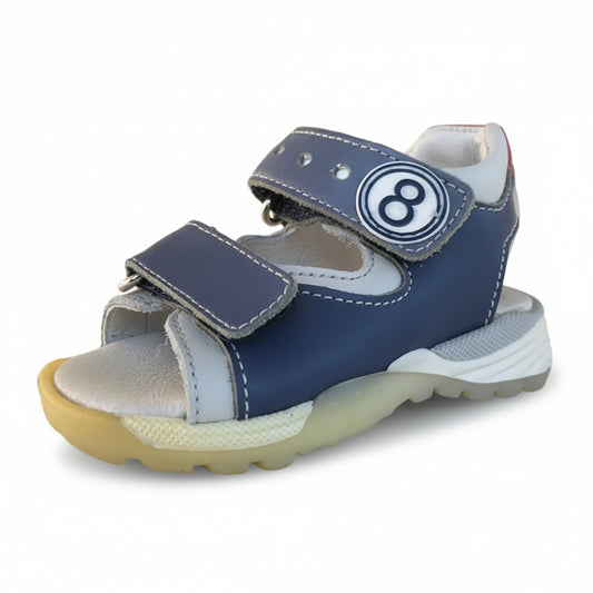 Sandali per Bambini, PRIMIGI, Doppio Strappo, Vera Pelle, Blu Oceano, 882