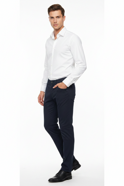 Pantaloni Blu Uomo Nero Giardini, Slim, P474502U, 46 IT