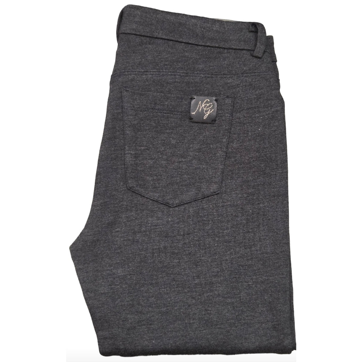 Pantaloni morbidi da donna, Nero Giardini, Grigio Scuro melange, Cotone