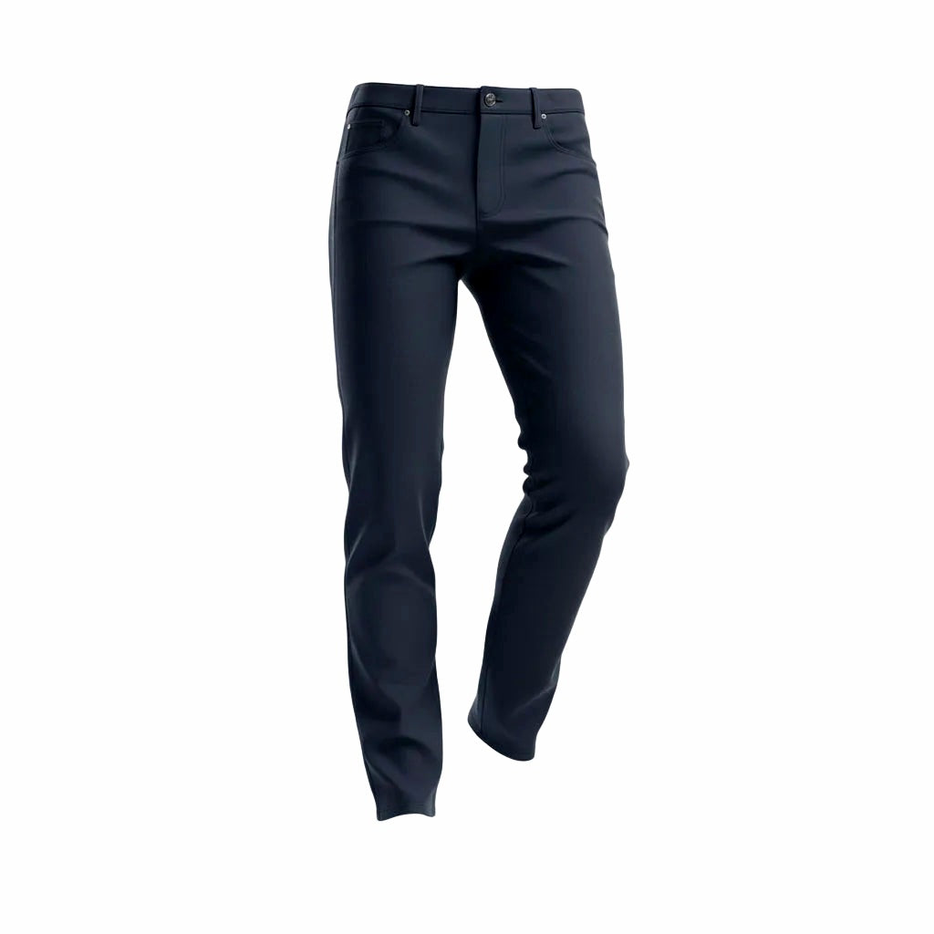 Pantaloni elasticizzati Blu, Donna, Nero Giardini, Punto Milano, Cotone, Morbidi
