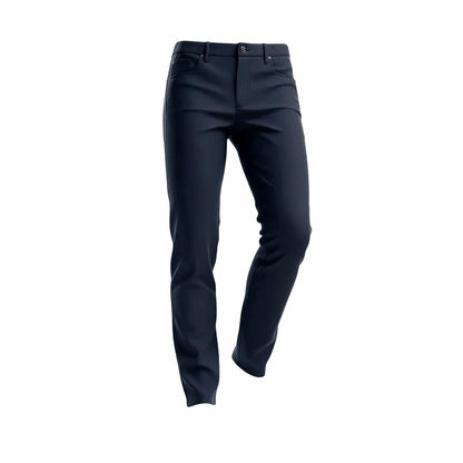 Pantaloni elasticizzati Blu, Donna, Nero Giardini, Punto Milano, Cotone, Morbidi