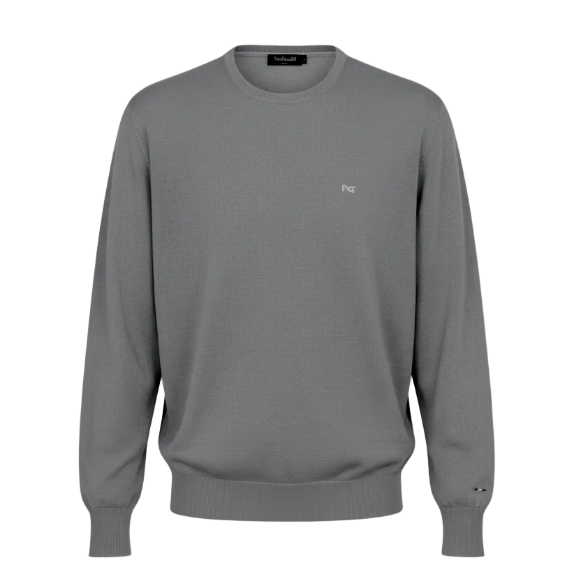 Maglia Uomo Nero Giardini, Grigio Fumo, Cotone, 48 IT, Girocollo