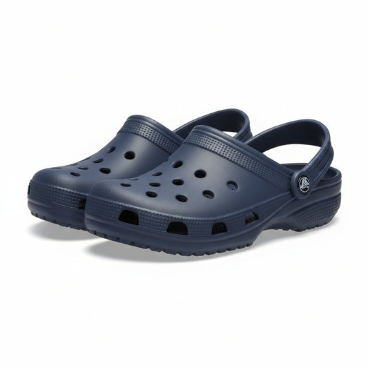 Ciabatte forate, De@de, stile Crocs, in gomma, Blu Navy, EVA