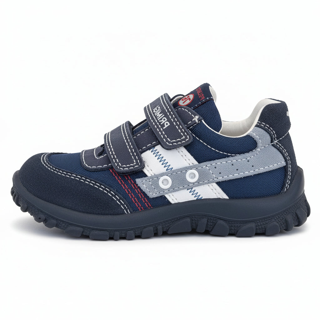 Sneakers Bambino PRIMIGI, Blu, Vera Pelle, Chiusura a Strappo, 48860, 26 IT