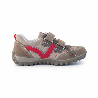 Sneakers Bambini Primigi 29162 Vera Pelle Vitello Sabbia Rosso