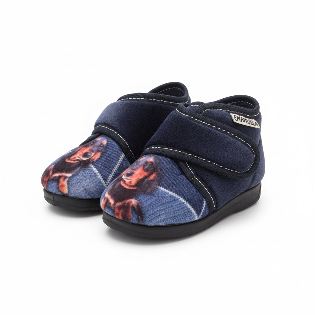 Pantofole Bambini Emanuela, Blu, Plantare Estraibile, 21