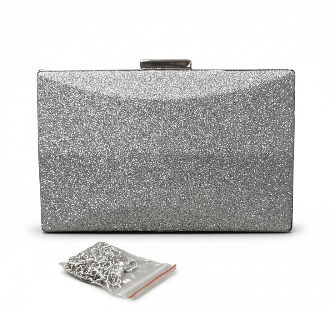 Pochette Glitter Argento