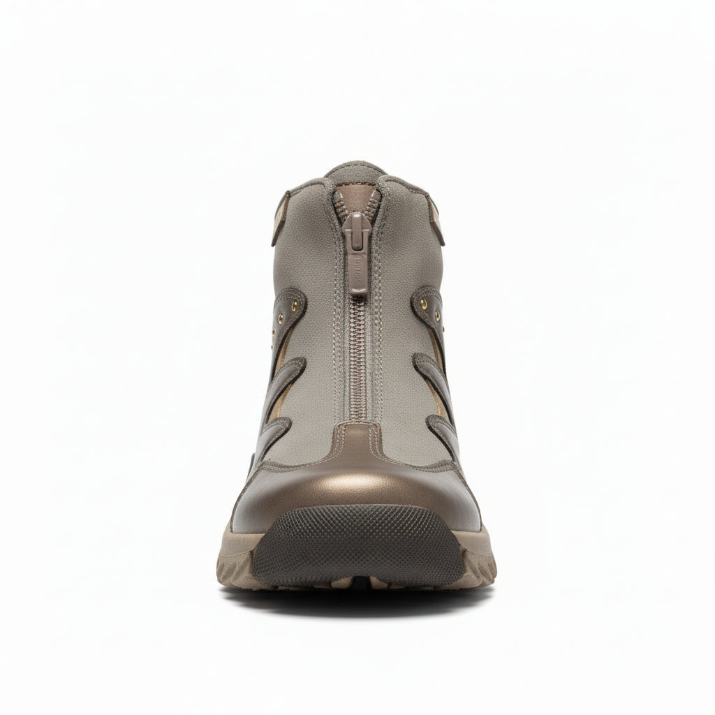 Stivaletti Bambina La Giostra, 324, Vera Pelle, Beige e Bronzo - 28 EU