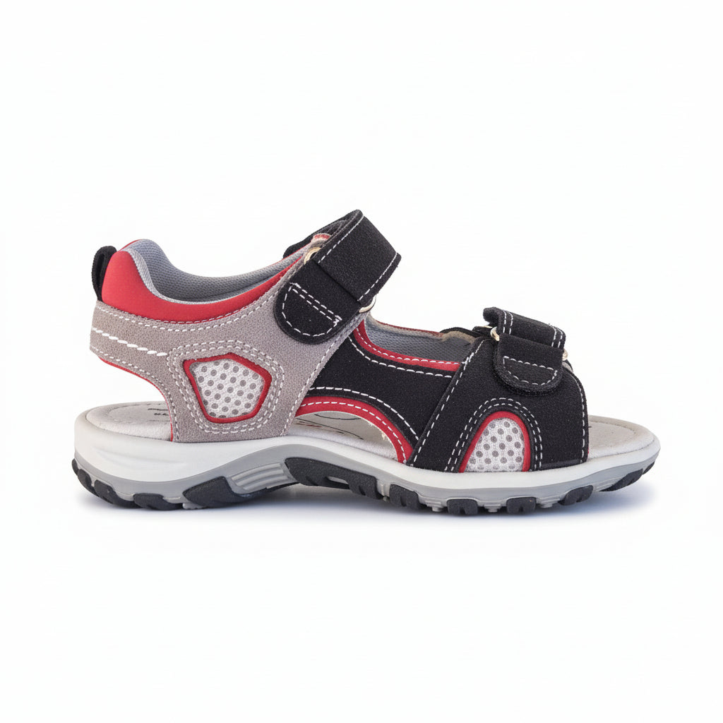 Sandali Bambino Nero Giardini Junior in Vera Pelle – Blu e Rosso