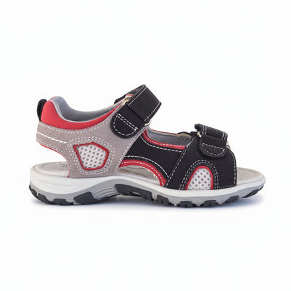 Sandali Bambino Nero Giardini Junior in Vera Pelle – Blu e Rosso