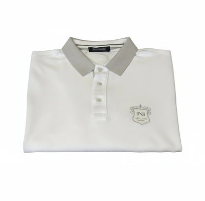 T-Shirt Polo Uomo Nero Giardini, Bianco e Grigio, Taglia 48 IT, P471500U, Cotone