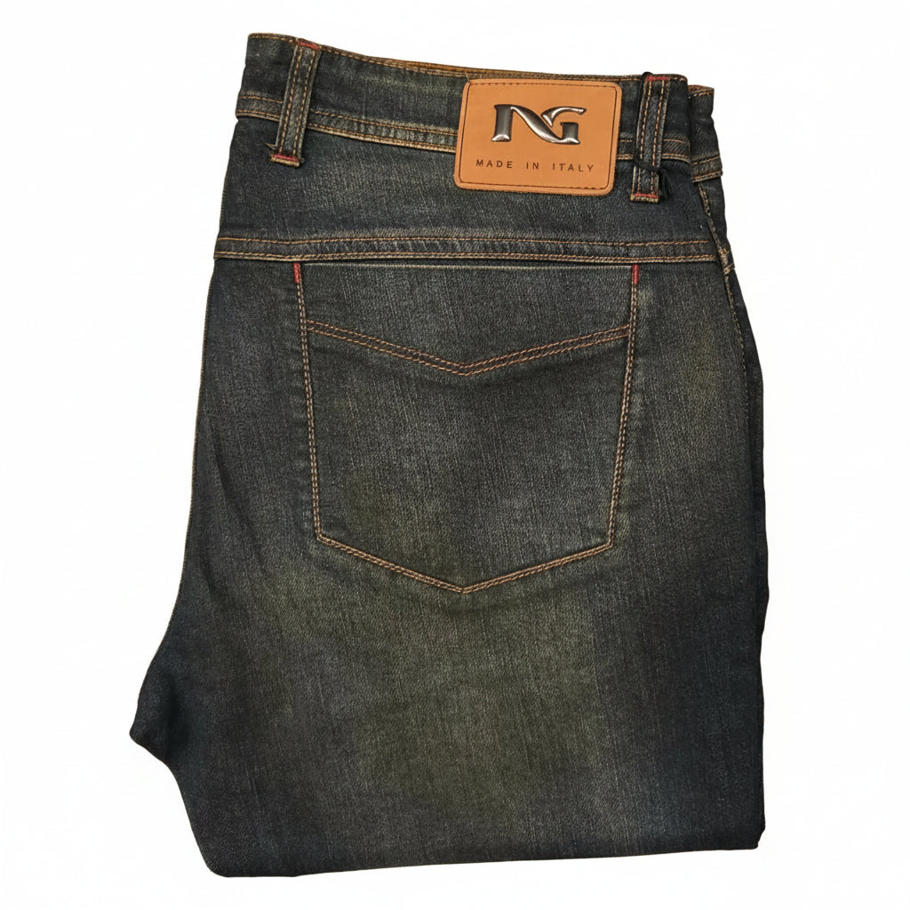 Jeans Uomo Nero Giardini, A374715U, Denim, Slim, 48 EU