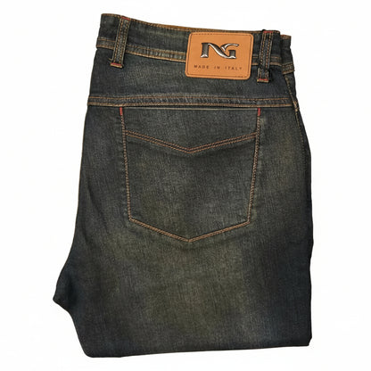 Jeans Uomo Nero Giardini, A374715U, Denim, Slim, 48 EU