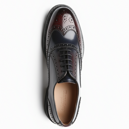 Scarpe Inglesine Oxford, Donna NeroGiardini A616170D Vera Pelle Abrasivato, Bordeaux, Antracite, Blu - Numero 37