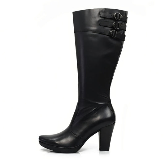 Stivali Donna NeroGiardini 00185 Vera Pelle, Nero, con Zip