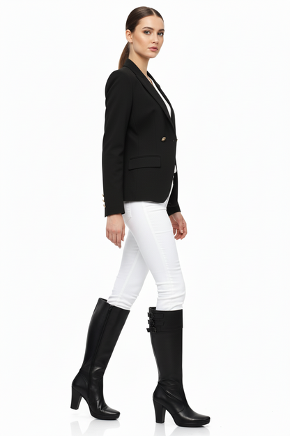 Stivali Donna NeroGiardini 00185 Vera Pelle, Nero, con Zip