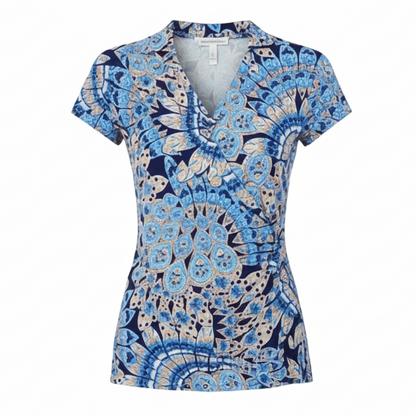 T-Shirt Donna Nero Giardini P561918D Mandala Blu