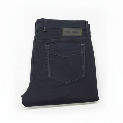 Pantaloni Blu Uomo Nero Giardini A574101U Blu Navy, Cotone Twill