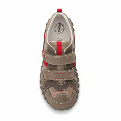 Sneakers Bambini Primigi 29162 Vera Pelle Vitello Sabbia Rosso