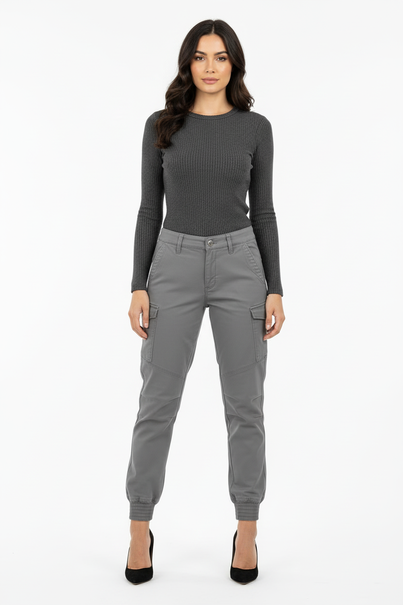 Pantaloni Cargo da donna, Grigio, Nero Giardini, A364703D