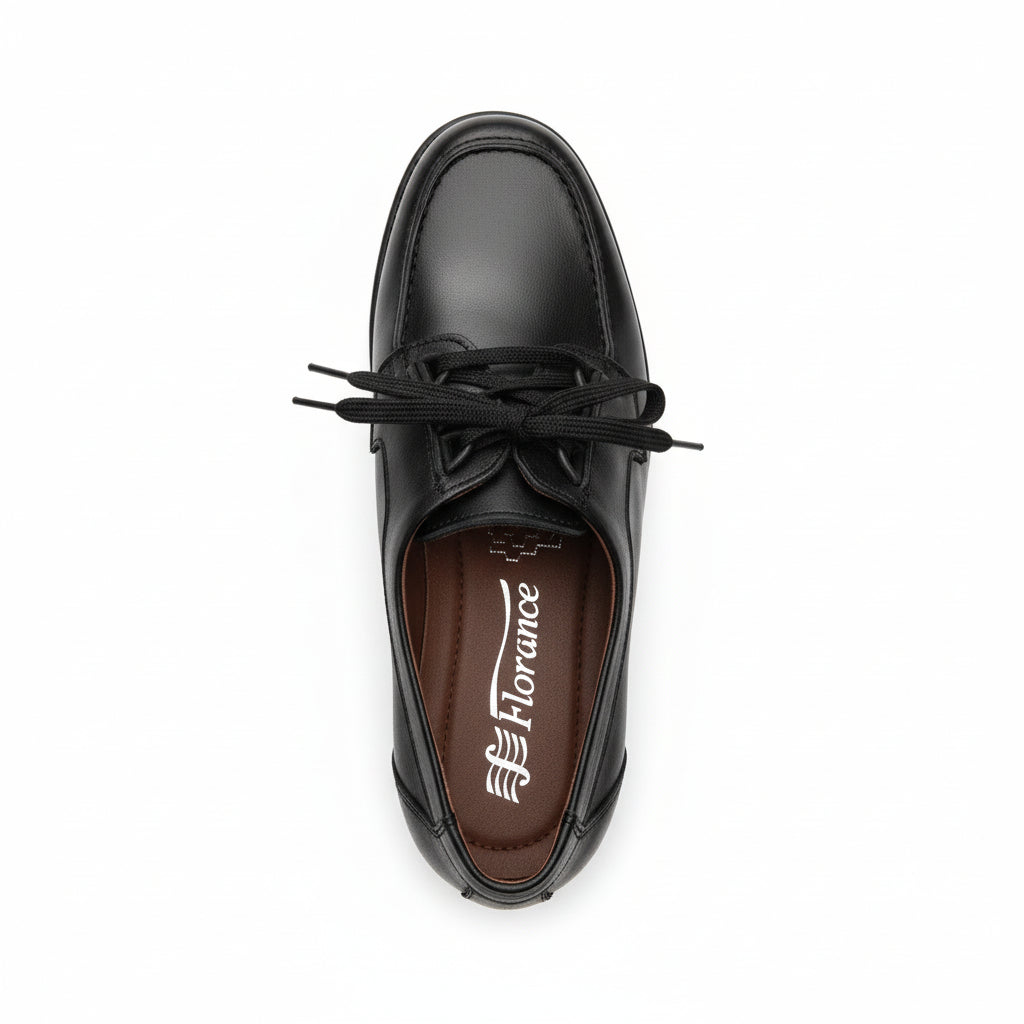 Scarpe classiche, Donna, Florance, con lacci Vera Pelle, Nero - 36 EU