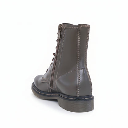Anfibi Donna NeroGiardini A311040D - Vera Pelle Abrasivata, Verdegris, Zip