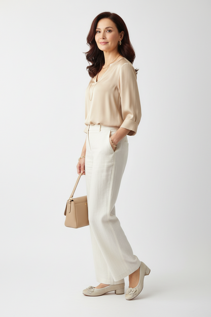 Dècolletè donna NeroGiardini P106020D tacco a blocco 3 cm, Vera pelle, colore Beige Safari