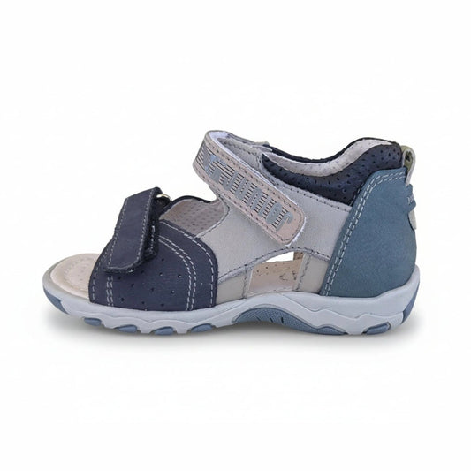 Sandali Bambini Nero Giardini Junior Vera Pelle Blu Grigio Azzurro | Taglia 23