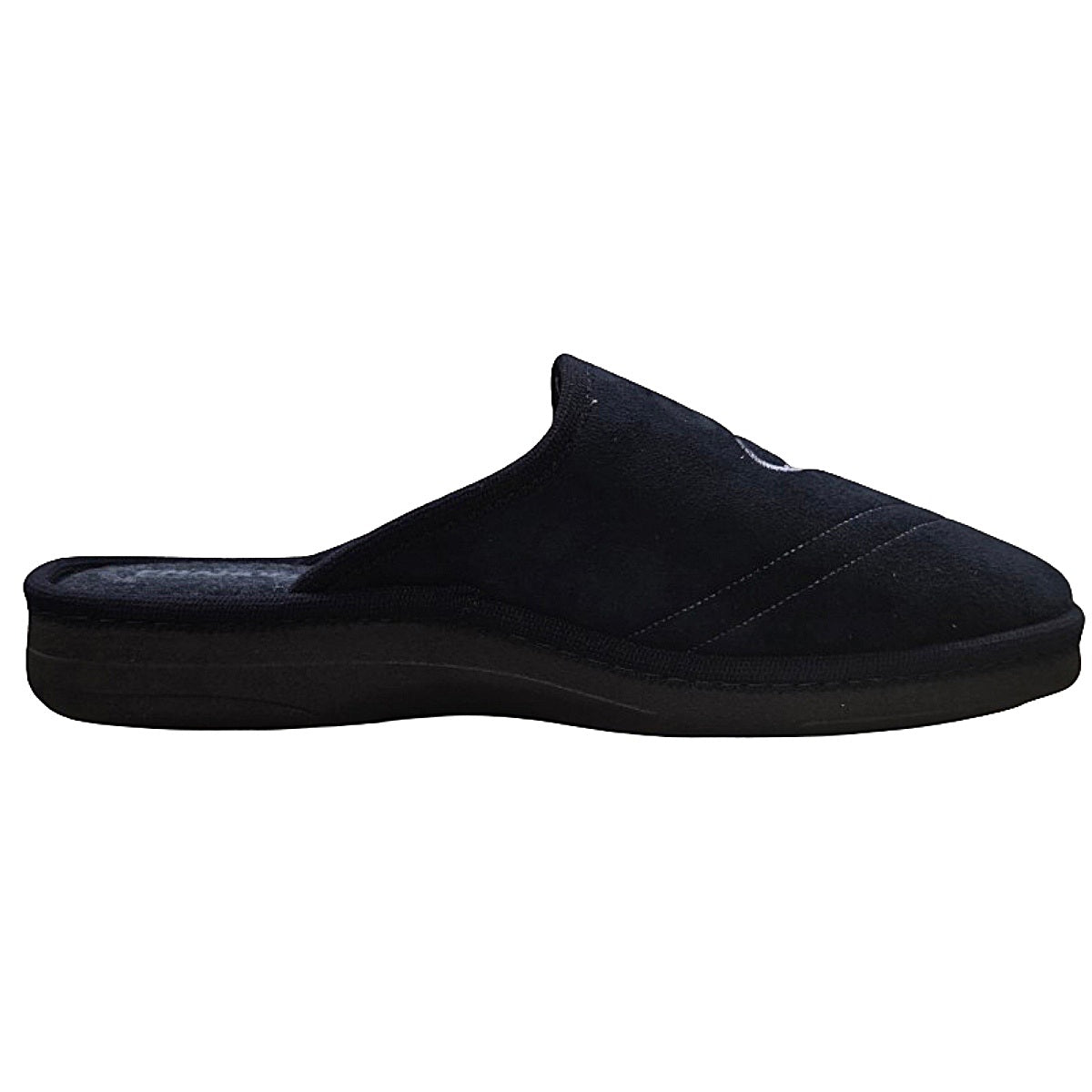 Pantofole EMANUELA in Velour Blu, Interno in Lana Cotta, Modello 1100