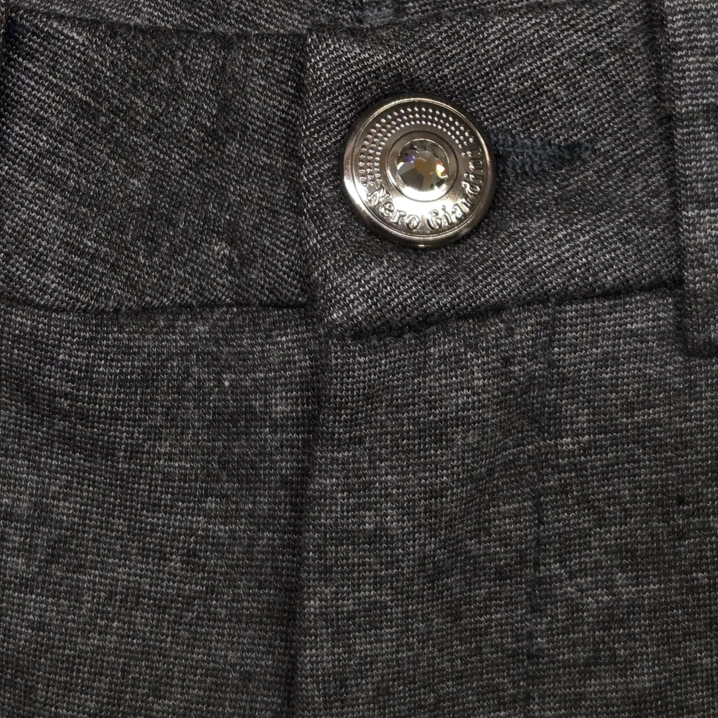 Pantaloni morbidi da donna, Nero Giardini, Grigio Scuro melange, Cotone
