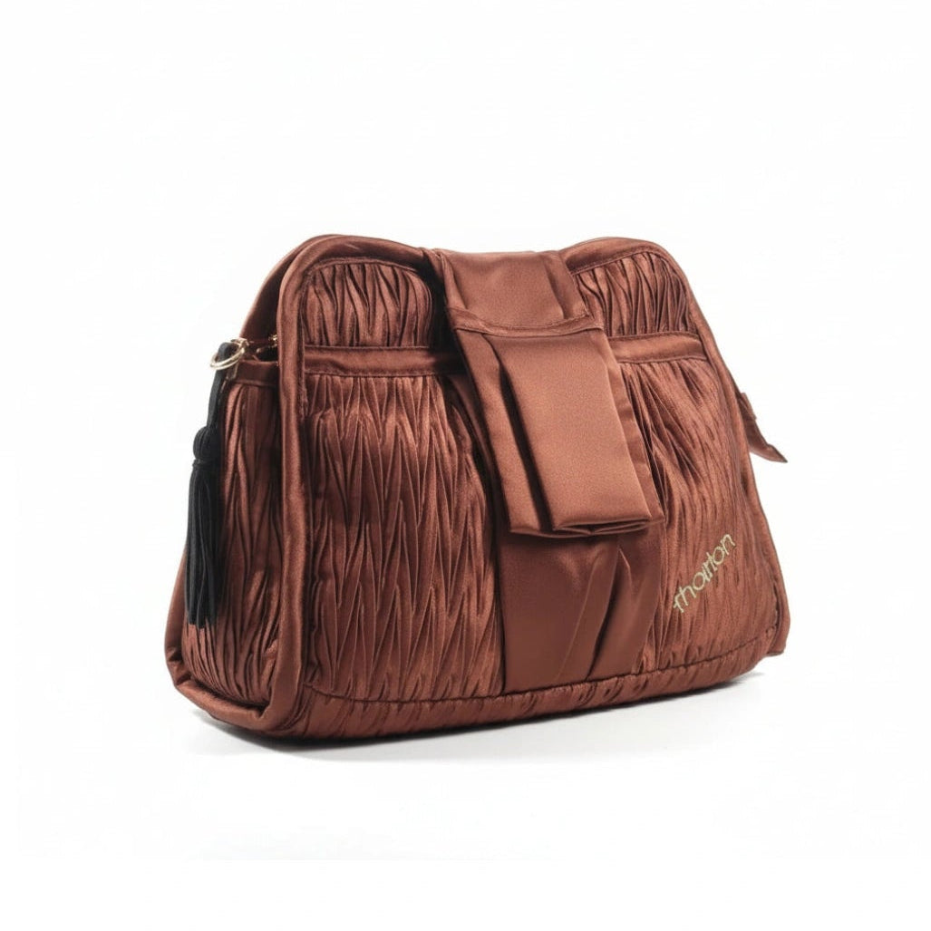 Borsetta a Mano Donna Marion – Marrone con Chiusura a Strappo e Zip