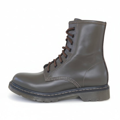 Anfibi Donna NeroGiardini A311040D - Vera Pelle Abrasivata, Verdegris, Zip