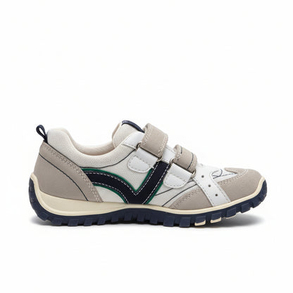 Sneakers Bambino PRIMIGI Beige, Blu, Verde, Vera Pelle, Chiusura a strappo
