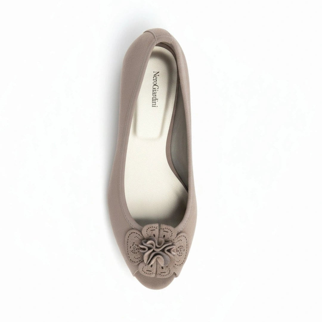 Scarpe Spuntate, Nero Giardini, Vera Pelle, Open Toe, Tortora
