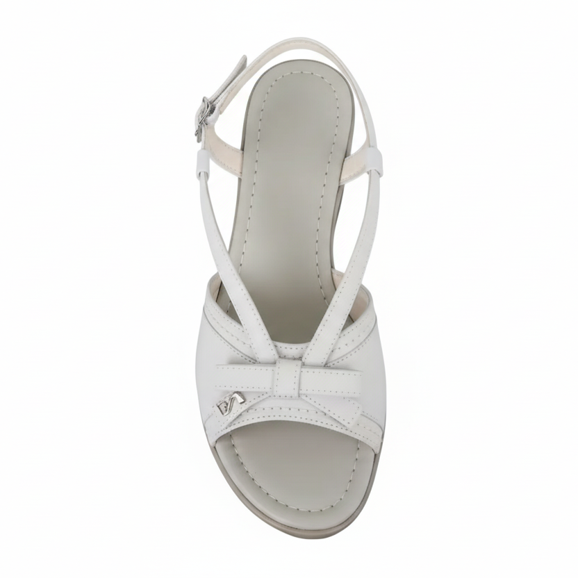 Sandali Donna Nero Giardini, 38 IT, Zeppa, Vera Pelle Beige Sabbia, P308820D