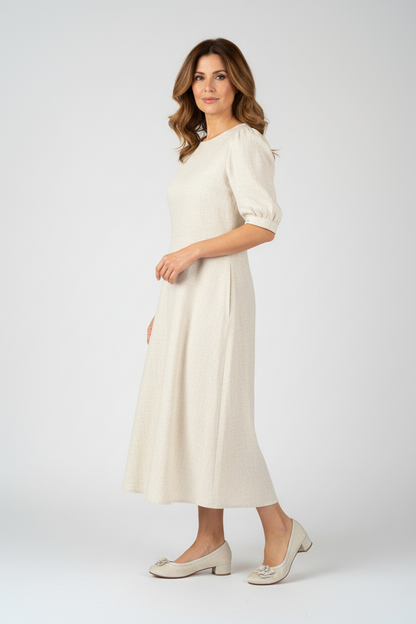 Dècolletè donna NeroGiardini P106020D tacco a blocco 3 cm, Vera pelle, colore Beige Safari